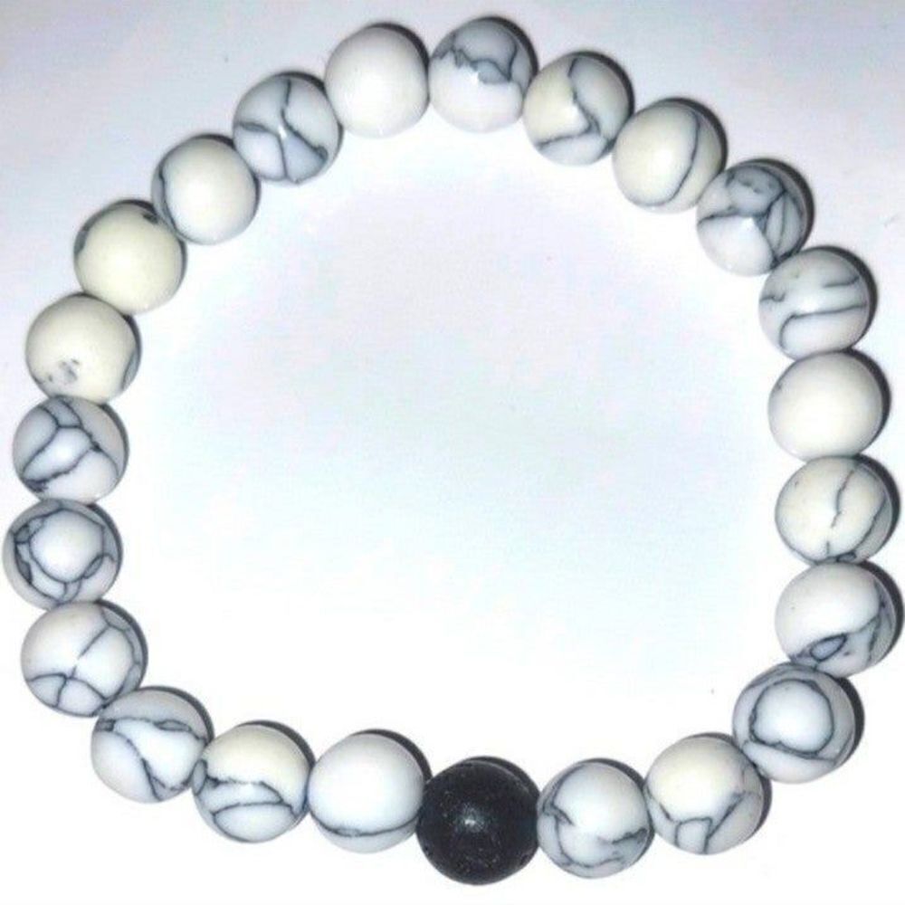 Gorgeous 7chakra crystal volcanic stone beaded bracelet
